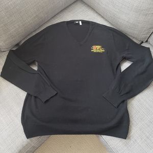 Mens Black long sleeve V neck sweater XL Guelph Gryphons Volleyball